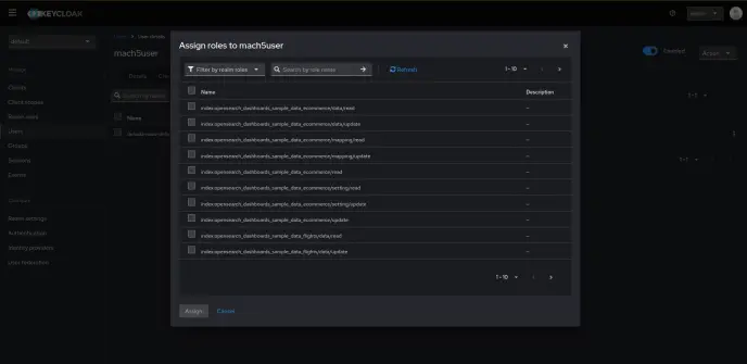 Filter by realm roles