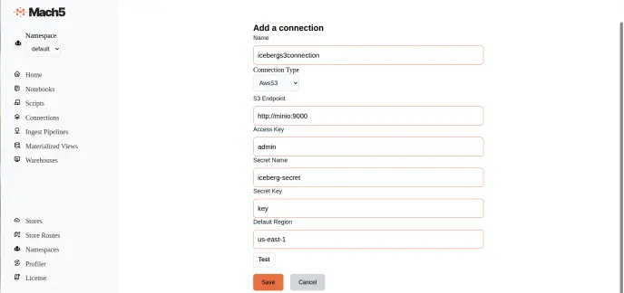 IcebergS3ConnectionCreation