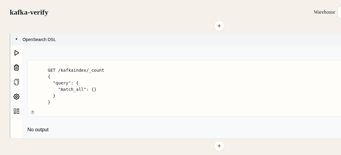 Verify Kafka ingestion using a notebook OpenSearch DSL cell