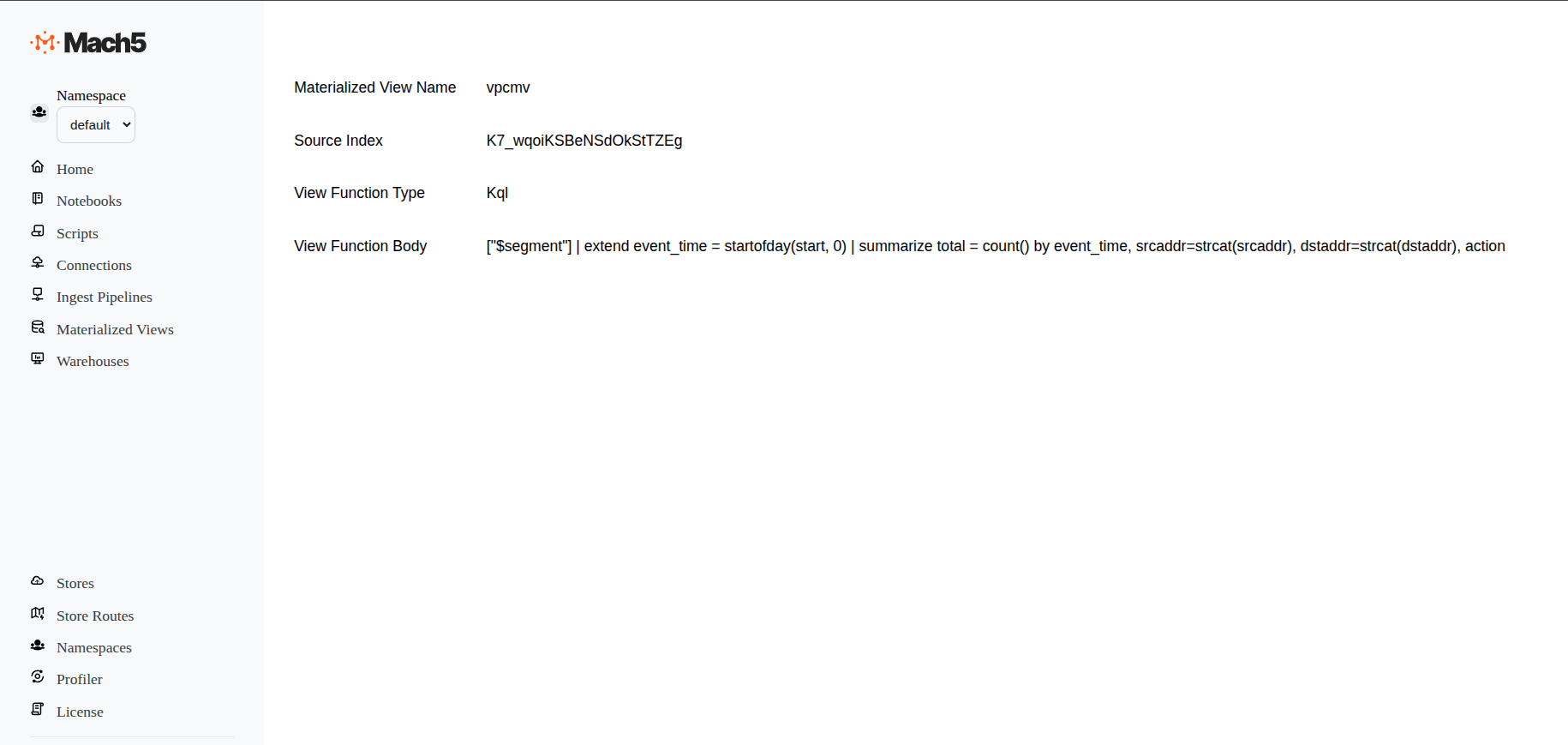 MaterializedViewDetails