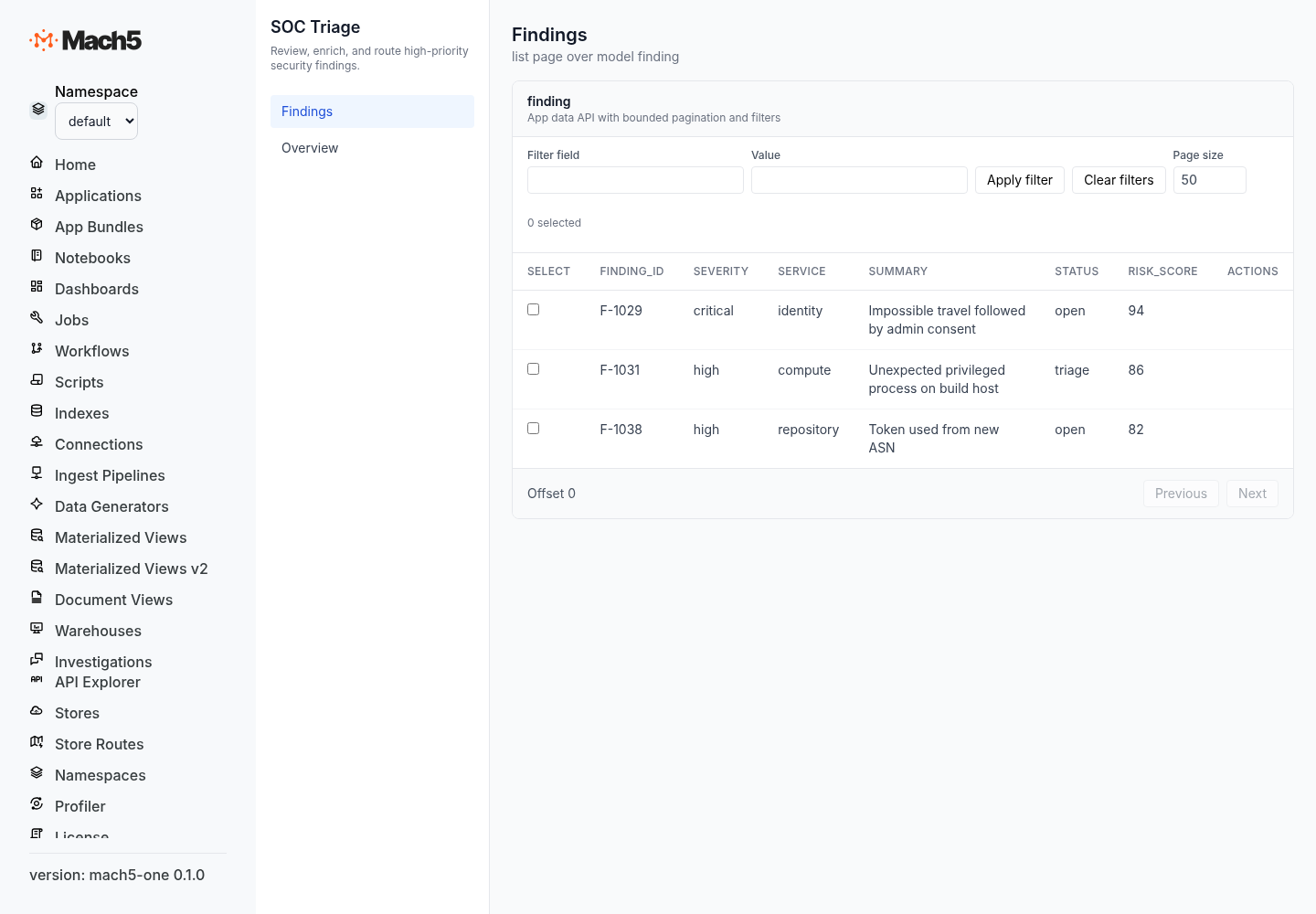 Running declarative application